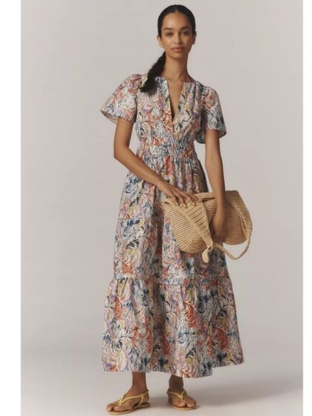 Anthropologie Somerset Midi Dress Size M